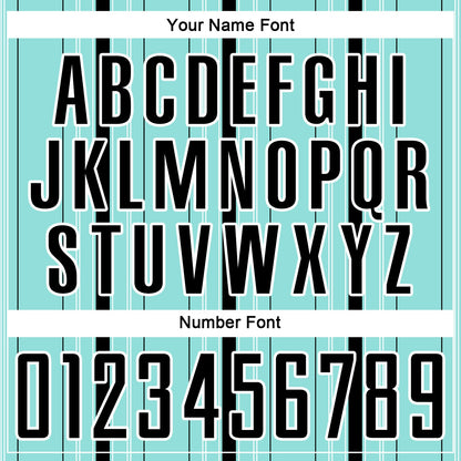 Custom Ice Blue Black-White Stripe Sublimation Soccer Uniform Jersey