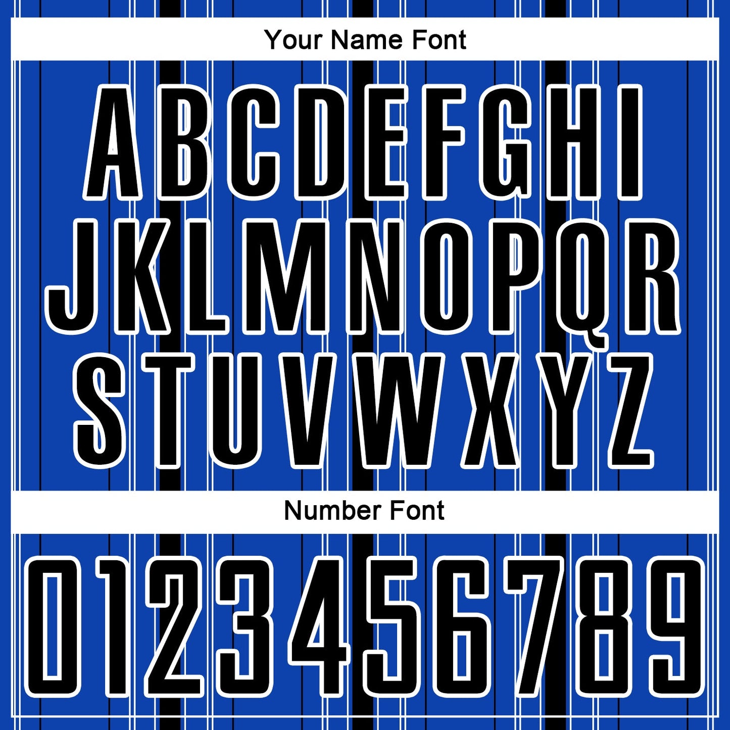 Custom Thunder Blue Black-White Stripe Sublimation Soccer Uniform Jersey