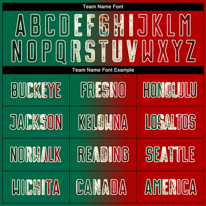 Custom Red Vintage Mexican Flag Kelly Green Black-Cream Sublimation Gradient Fashion Soccer Uniform Jersey