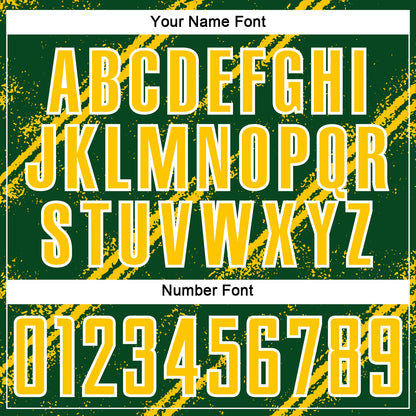 Custom Green Yellow-White Abstract Fragment Art Splash Sublimation Soccer Uniform Jersey