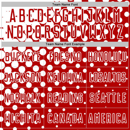 Custom Red White Modern Polka Dot Sublimation Soccer Uniform Jersey