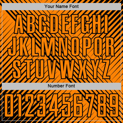 Custom Black Bay Orange Line Sublimation Soccer Uniform Jersey