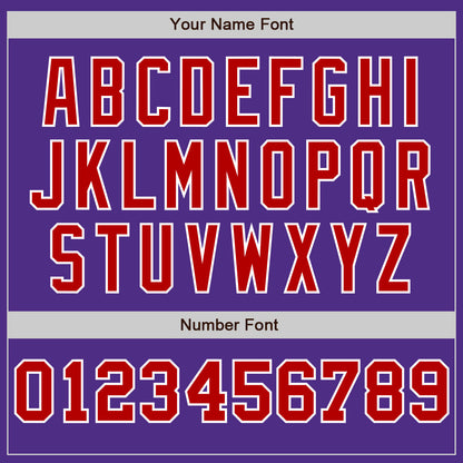 Custom Purple White-Red Pinstripe Authentic Split Fashion Baseball Jersey