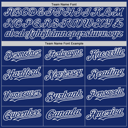 Custom Royal White-Royal Pinstripe Authentic Split Fashion Baseball Jersey