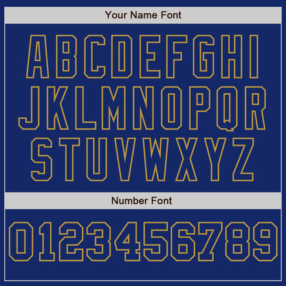 Custom Royal White-Old Gold Pinstripe Authentic Split Fashion Baseball Jersey