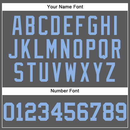Custom Steel Gray Light Blue Authentic Baseball Jersey