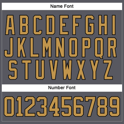 Custom Steel Gray Old Gold-Black Hockey Lace Neck Jersey