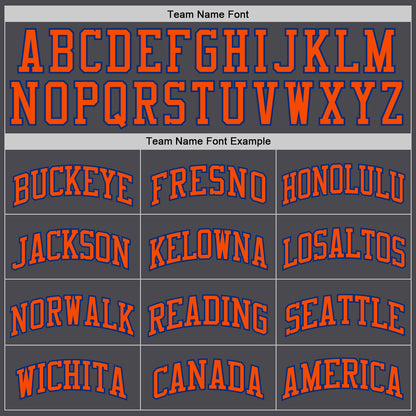 Custom Steel Gray Orange-Royal Authentic Basketball Jersey