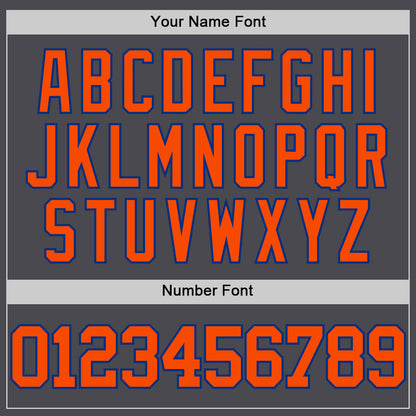 Custom Steel Gray Orange-Royal Authentic Basketball Jersey