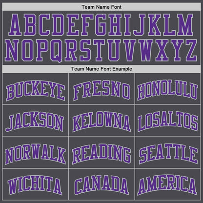 Custom Steel Gray Purple-Gray Authentic Basketball Jersey