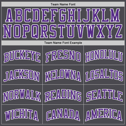 Custom Steel Gray Purple-White Authentic Basketball Jersey