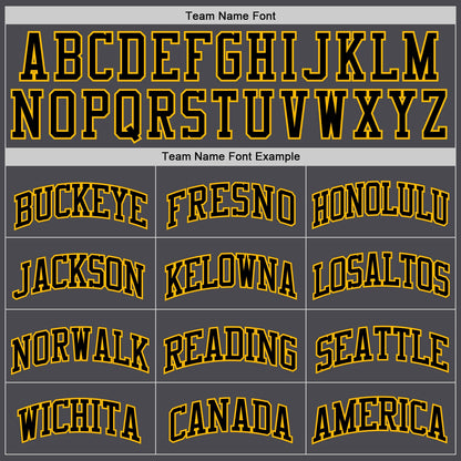 Custom Steel Gray Black-Gold Authentic Basketball Jersey