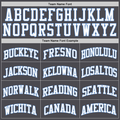 Custom Steel Gray White-Light Blue Authentic Basketball Jersey