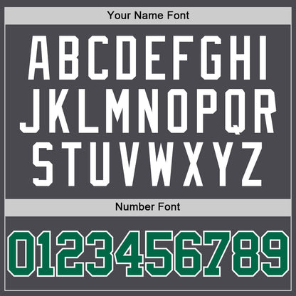 Custom Steel Gray Kelly Green-White Authentic Basketball Jersey