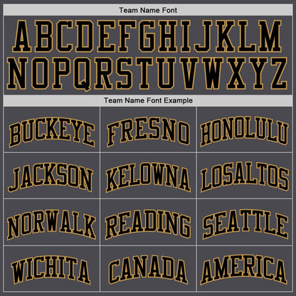 Custom Steel Gray Black-Old Gold Authentic Basketball Jersey
