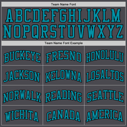 Custom Steel Gray Teal-Black Authentic Basketball Jersey