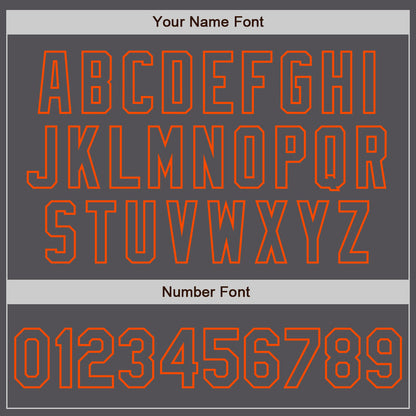 Custom Steel Gray Orange Authentic Baseball Jersey
