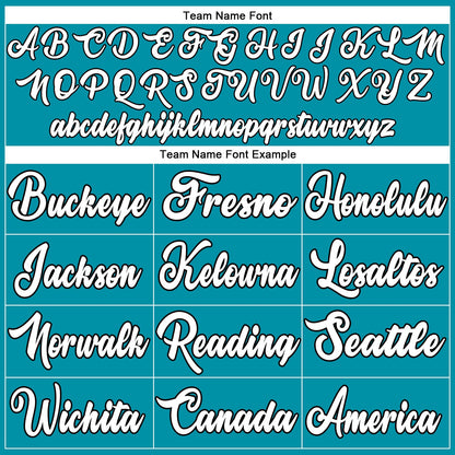 Custom Teal White-Orange Authentic Throwback Basketball Jersey