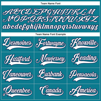 Custom Teal White-Navy Hockey Lace Neck Jersey