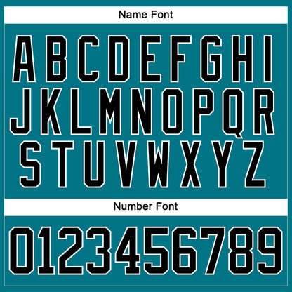 Custom Teal Black-White Hockey Jersey
