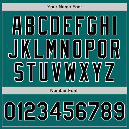 Custom Teal Black-White Authentic Baseball Jersey