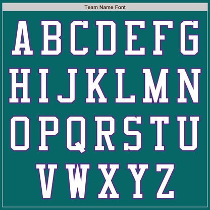 Custom Teal White-Purple Authentic Baseball Jersey