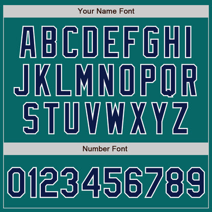 Custom Teal Navy-White Authentic Baseball Jersey