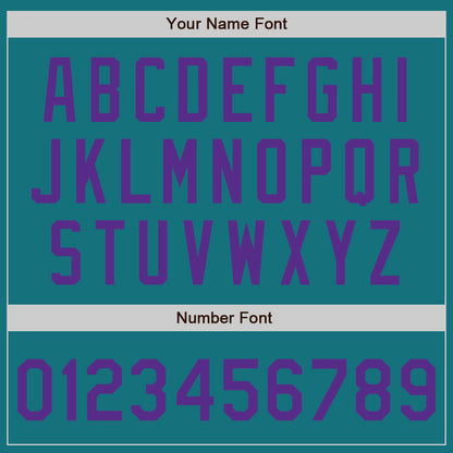Custom Teal Purple Authentic Baseball Jersey