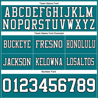 Custom Teal White-Black Mesh Authentic Football Jersey