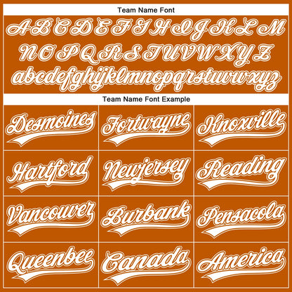 Custom Texas Orange White Authentic Baseball Jersey