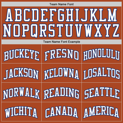 Custom Texas Orange White-Royal Authentic Basketball Jersey