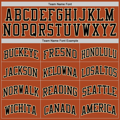 Custom Texas Orange Black-Cream Authentic Basketball Jersey