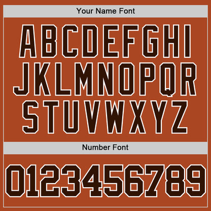 Custom Texas Orange Brown-White Authentic Basketball Jersey