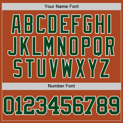 Custom Texas Orange Green-White Authentic Basketball Jersey