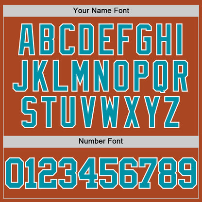 Custom Texas Orange Teal-White Authentic Basketball Jersey