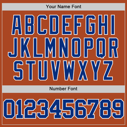 Custom Texas Orange Royal-White Authentic Basketball Jersey