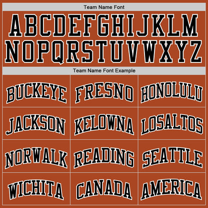 Custom Texas Orange Black-White Authentic Basketball Jersey