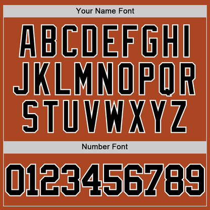 Custom Texas Orange Black-White Authentic Basketball Jersey