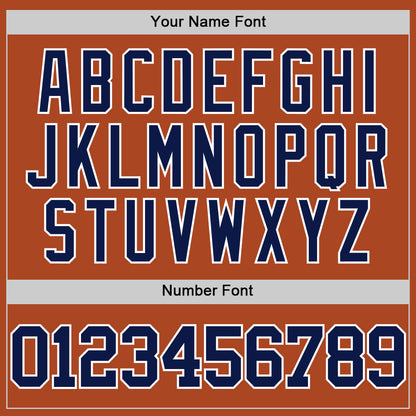 Custom Texas Orange Navy-White Authentic Basketball Jersey