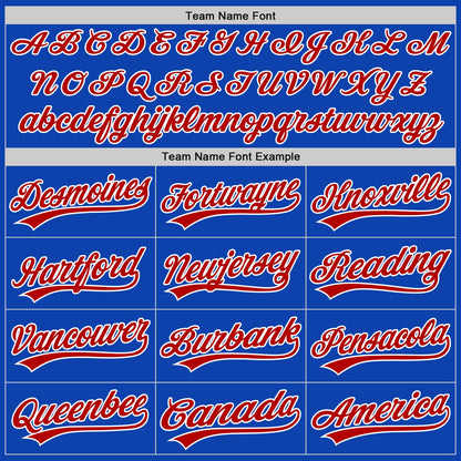 Custom Thunder Blue Red-White Authentic Baseball Jersey