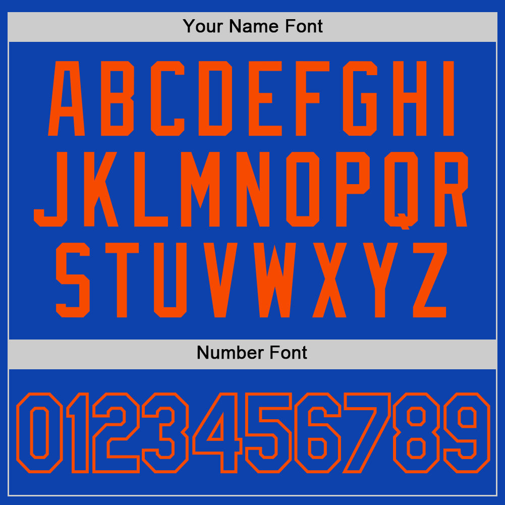 Custom Thunder Blue Orange Authentic Baseball Jersey