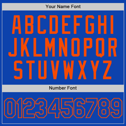 Custom Thunder Blue Orange Authentic Baseball Jersey