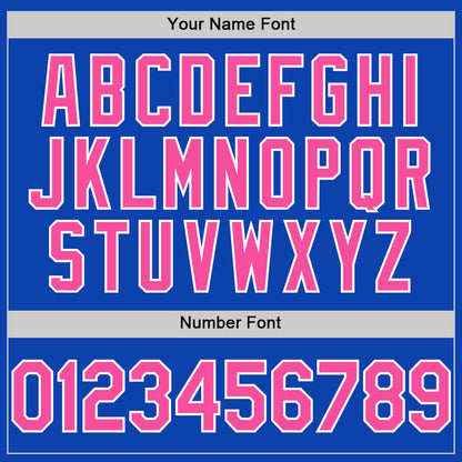 Custom Thunder Blue Pink-White Authentic Baseball Jersey