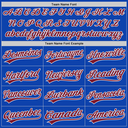 Custom Thunder Blue Crimson-White Authentic Baseball Jersey
