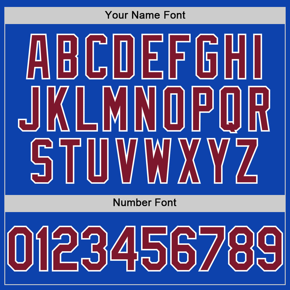 Custom Thunder Blue Crimson-White Authentic Baseball Jersey