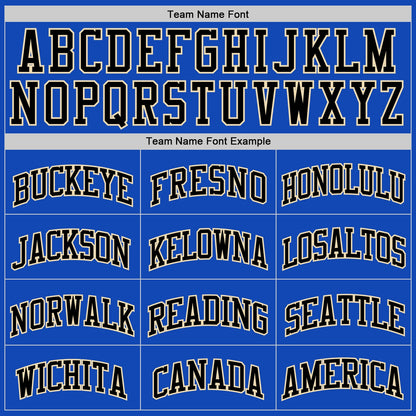 Custom Thunder Blue Black-Cream Authentic Basketball Jersey