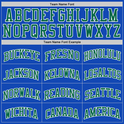 Custom Thunder Blue Kelly Green-White Authentic Basketball Jersey