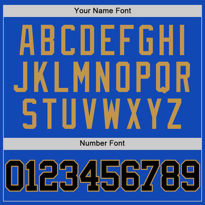 Custom Thunder Blue Black-Old Gold Authentic Basketball Jersey
