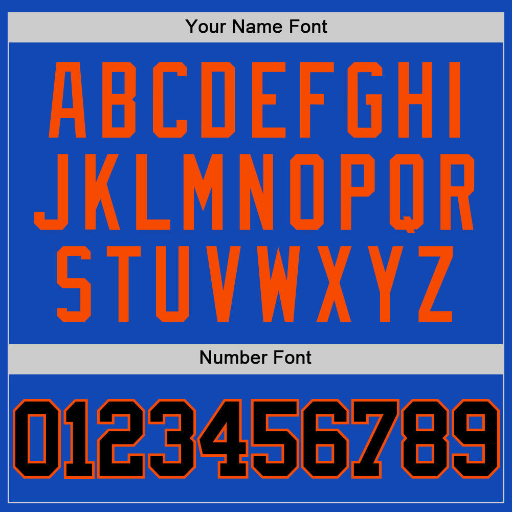 Custom Thunder Blue Black-Orange Authentic Basketball Jersey