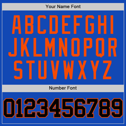 Custom Thunder Blue Black-Orange Authentic Basketball Jersey
